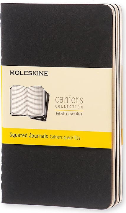 Image du produit Moleskine Coffret de poche Cahier de 3 (A6, Quadrillé, Couverture souple)
