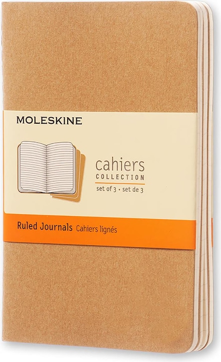 Moleskine Cahier Pocket Set of 3 (A6, Lined, Soft cover)
