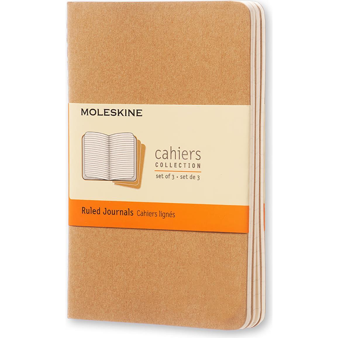 Thumbnail - Moleskine, Heft + Block, Cahier Pocket 3er-Set (A6, Liniert, Weicher Einband)