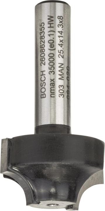 Produktbild Bosch Professional Zubehör Kantenformfräser E, 8 mm, R1 6,3 mm, D 25,4 mm, L 14 mm, G 46 mm