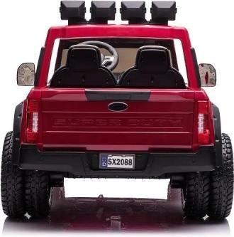 Actual product image Es-toys Elektro Kinderauto „Ford Super Duty“ – lizenziert – 24V10A – MP3 + Leder + EVA - Rot (24 V)