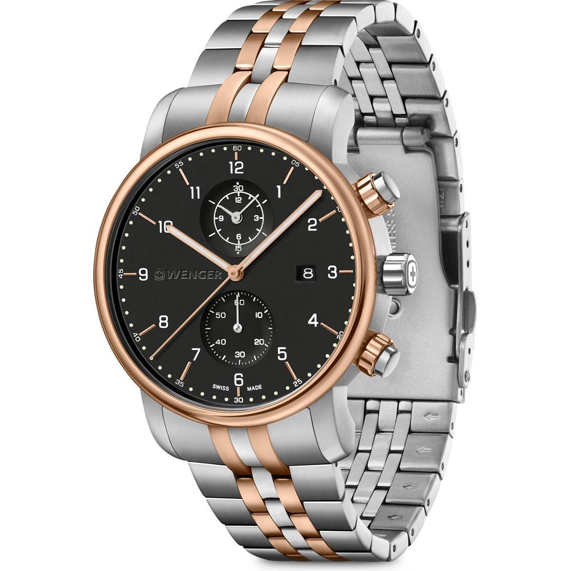 Thumbnail - Wenger, Armbanduhr, Urban Classic Chrono, Silber, Rosa, (Chronograph, 42 mm)