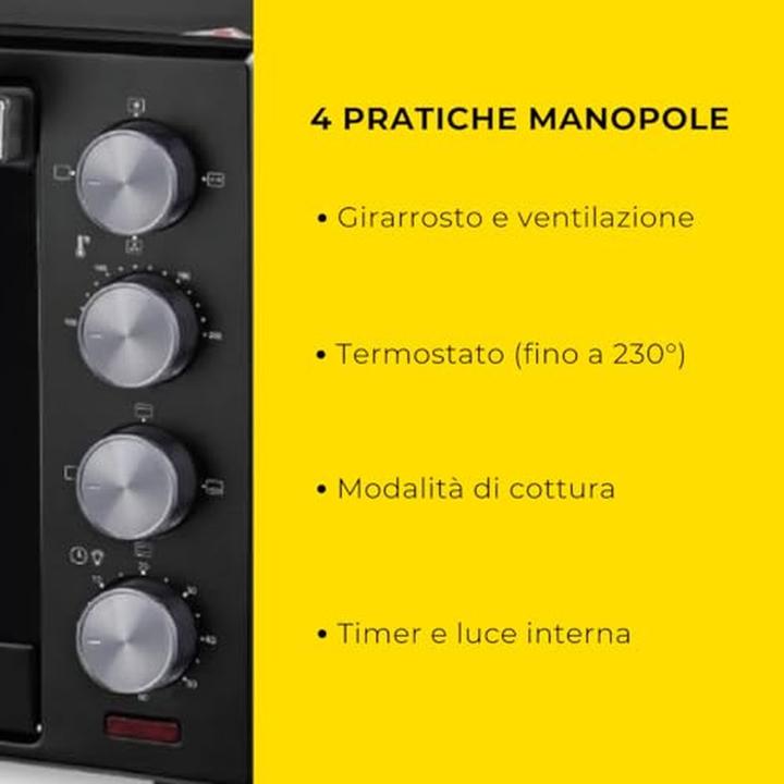 Produktbild Digiquest Elektrische Backofen mit Konvektion, Timer, automatischer Abschaltung und Innenbeleuchtung