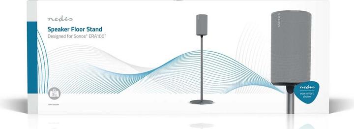 Produktbild Nedis Lautsprecherhalter - Kompatibel mit: Sonos Era100 - Ständer - 3 kg - Fest - ABS/Metall - Schwa (1 Stk., Ständer, Nicht beweglich)