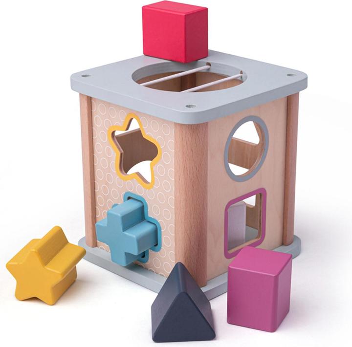 Actual product image Bigjigs Wood shape sorter, 9 pcs -FSC 100%