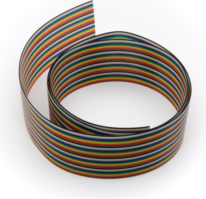Actual product image Purecrea Flat cable IDC FC Rainbow 40p 28AWG