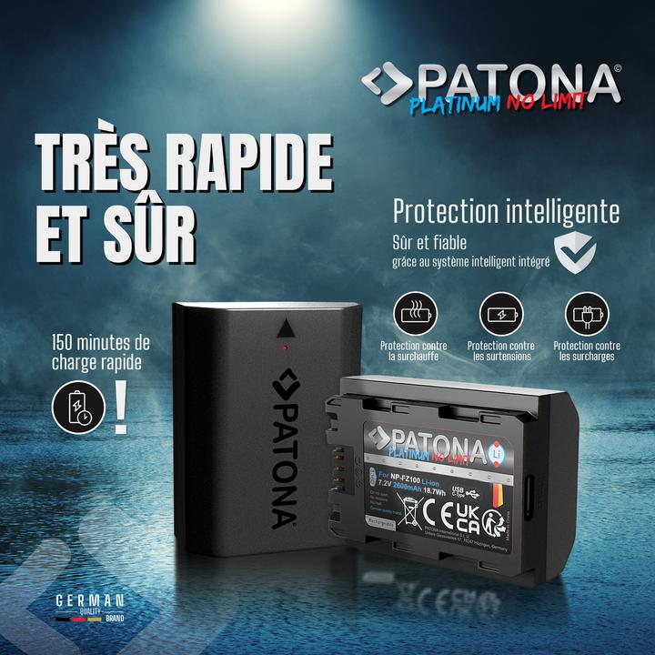 Produktbild Patona Platinum NP-FZ100 USB-C (Kamera Akku)