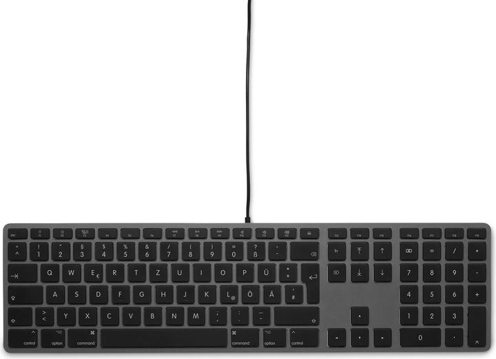 Produktbild LMP USB Keyboard 110 keys wired USB keyboard with 2x USB and aluminum upper cover - German (DE, Kabelgebunden)