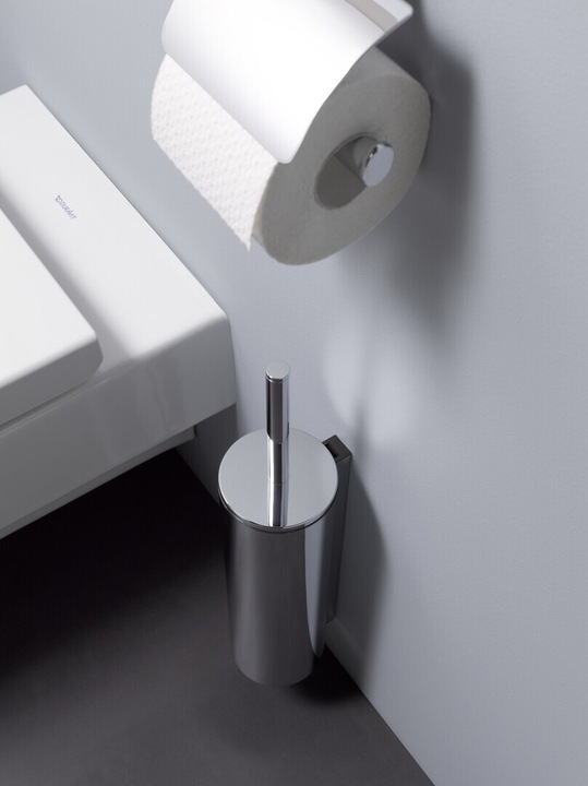 Produktbild Emco Toilettenbürstengarnitur SYSTEM 2 Wdmod. Beh chrom Stiel mit Deckel chrom