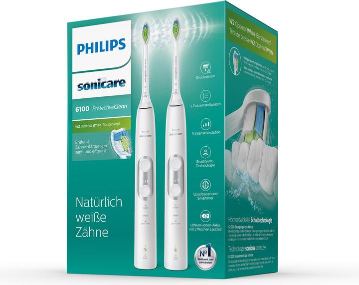 Image du produit Philips Sonicare Pack de deux ProtectiveClean 6100 (Brosse à dents sonique)