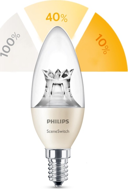 Actual product image Philips SceneSwitch (E14, 5.50 W, 470 lm, 1 x, G)