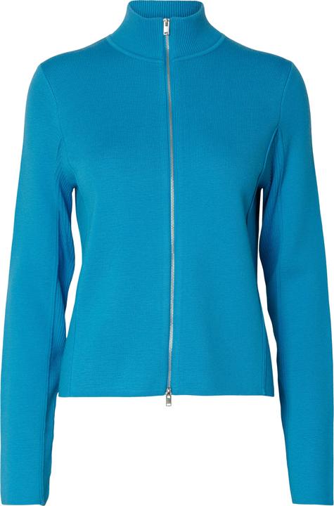 Selected 100% Merinowoll Strickjacke mit Reissverschluss