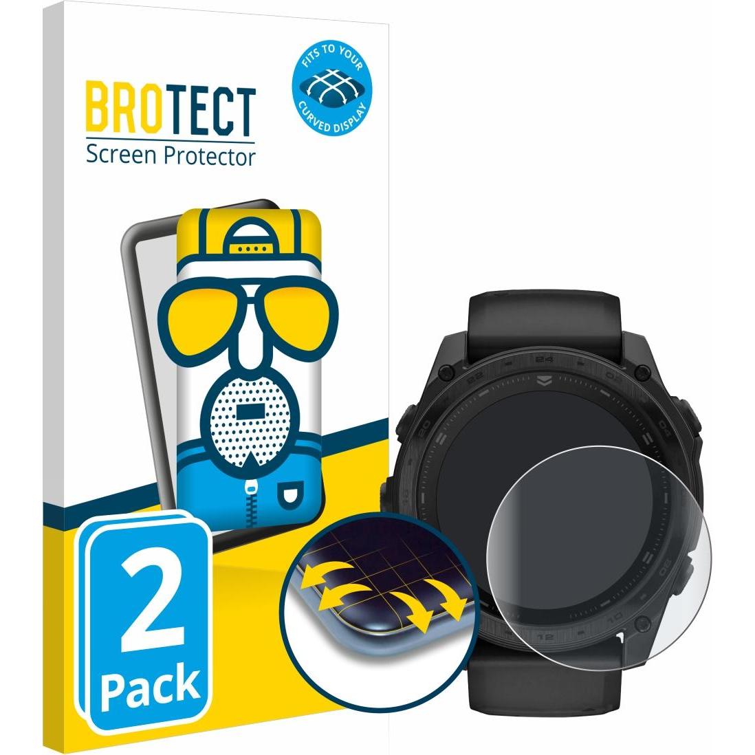BROTECT Fullscreen Schutzfolie Displayschutz Folie Matt Entspiegelungsfolie, Smartwatch Schutzfolie, Grau
