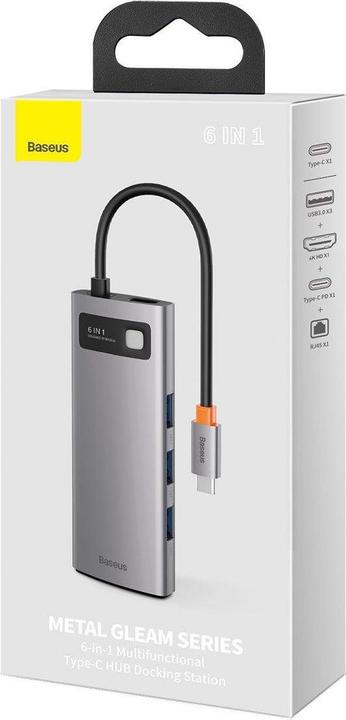 Immagine prodotto Baseus Bagliore di metallo (USB-C, 6 porte)