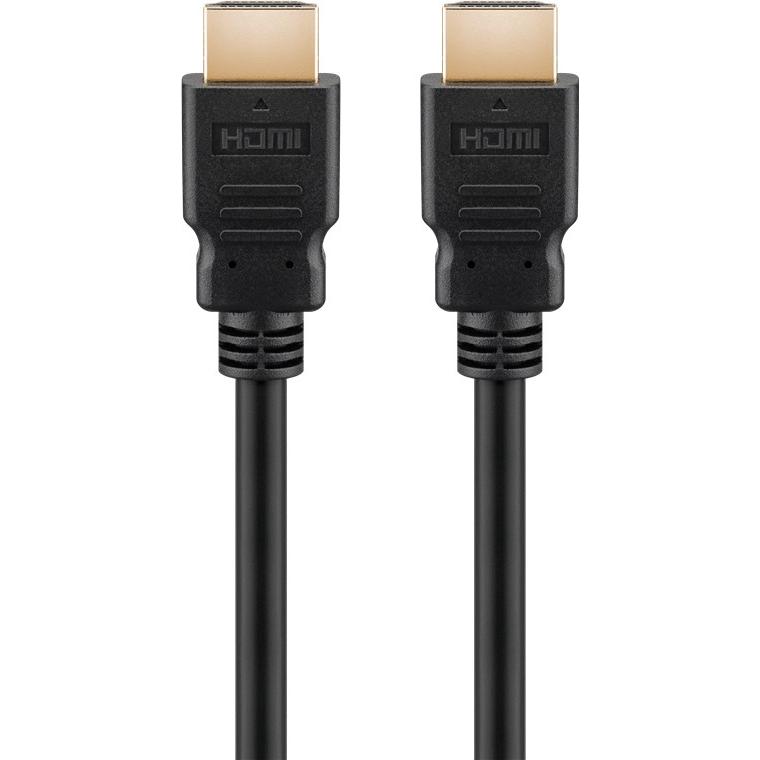 Goobay Series 2.1 8K Ultra High-Speed HDMI™ Kabel mit Ethernet, zertifiziert, 0.5 m, Schwarz (0.50 m, HDMI), Video Kabel