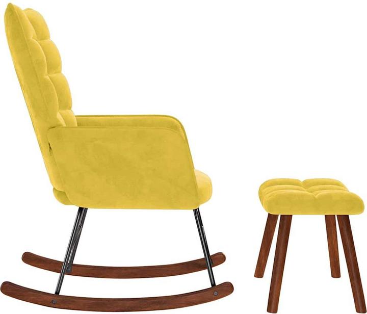 Immagine prodotto vidaXL Schaukelstuhl mit Hocker