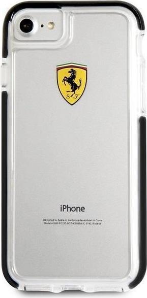 Produktbild Ferrari hard case FEGLHCP7BK iPhone 7/8 SE2020 shockproof transparent black (Apple iPhone 7, Apple iPhone 8, Apple iPhone SE)