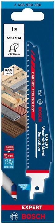 Productafbeelding Bosch Professional Zubehör Expert Hout met Metaal Sloop S 967 XHM reciprozaagblad, 1 stuk