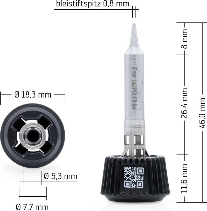 Actual product image 0142PDLF08/SB Soldering tip Tip size 0.80 mm Contents 1 pc. (Soldering tip)