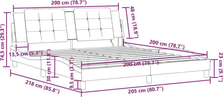 Image du produit vidaXL Bettgestell (200 x 200 cm)