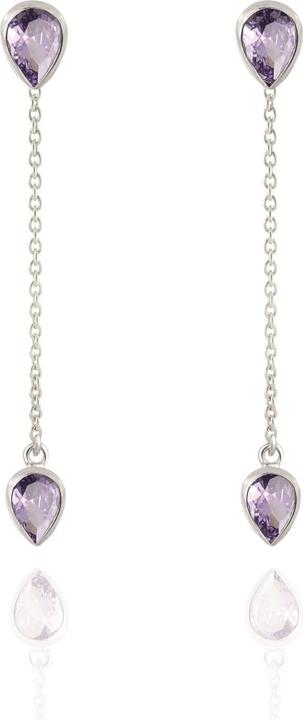 Image du produit Beneto Exclusif - Charmantes boucles d'oreilles longues en argent avec améthystes MEAAGUP2719