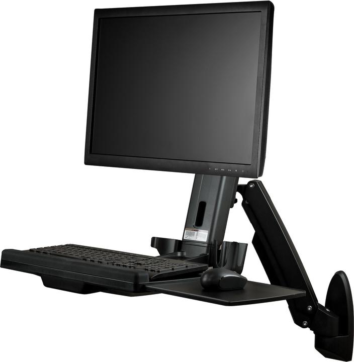 StarTech Poste de travail assis/debout à fixation murale - 1 moniteur jusqu'à 60,96 cm 24 pouces - VESA - (Mur, 24", 8 kg)