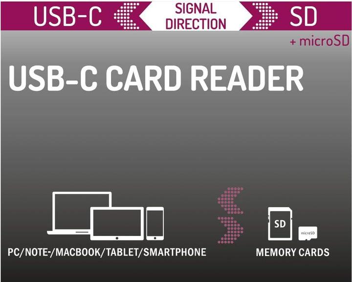 Produktbild Hama USB Kartenleser (USB-C, USB-C 3.1 Gen 1)