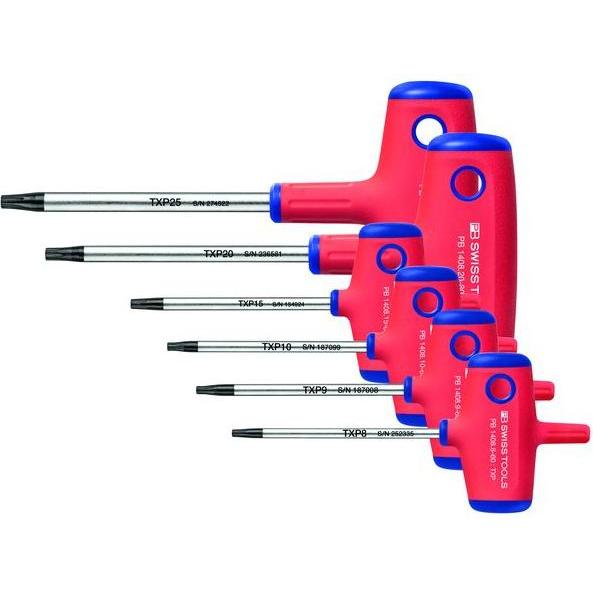 PB Swiss Tools, Schraubenzieher, Schraubendreher-Satz für Torx Plus, mit Quergriff 6-teilig, Anzahl Schraubendreher: (To...