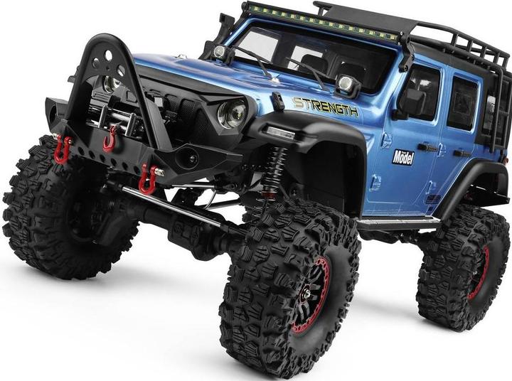 Actual product image WL Toy Blauw (metallic) Brushed 1:10 RC auto Elektro Crawler 4WD RTR 2,4 GHz Incl. accu en lader