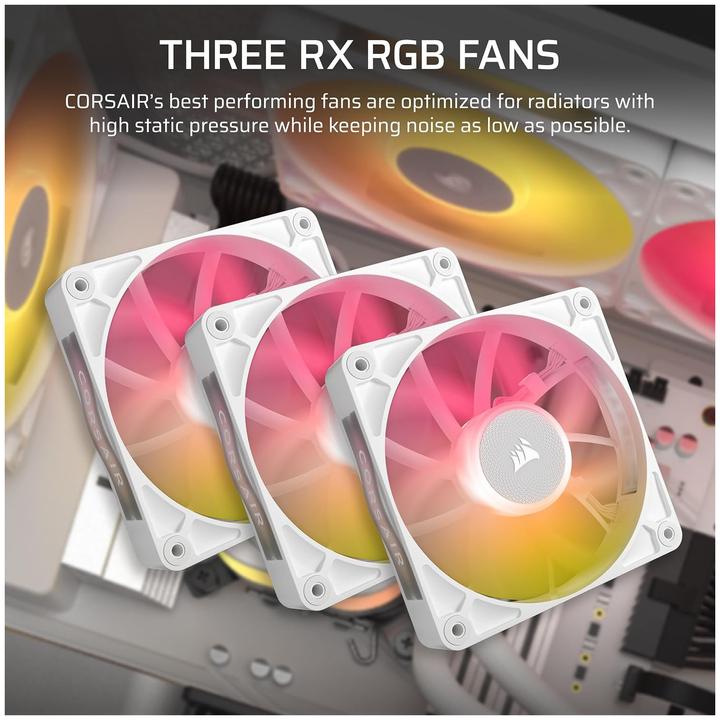 Image du produit Corsair iCUE LINK TITAN 360 RX RGB White AIO, 360mm Radiator, Liquid CPU Cooler