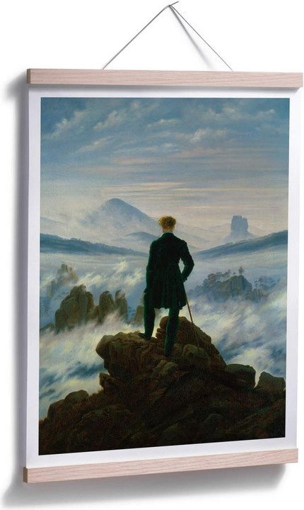 Actual product image Trenddeko Friedrich - The Wanderer over the Sea of Fog (50 x 60 cm)