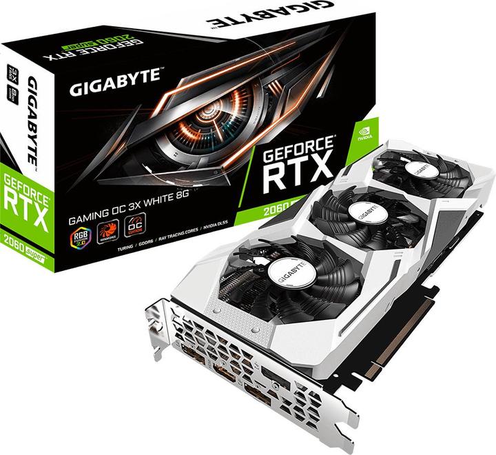 Produktbild Gigabyte GeForce RTX 2060 SUPER GAMING 3X WHITE 8G (8 GB)