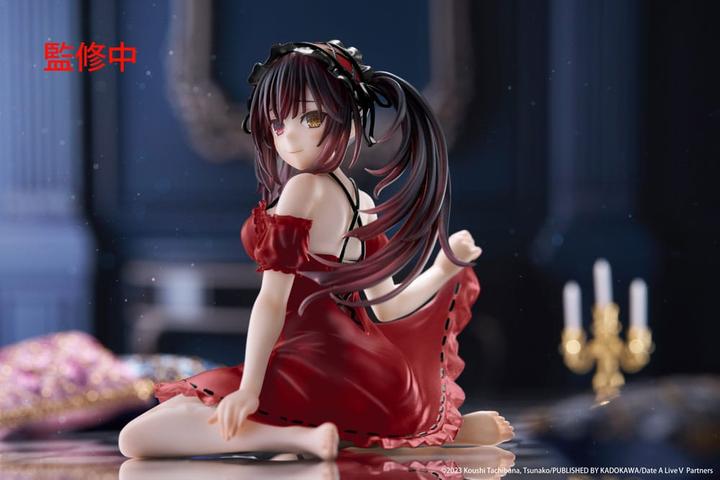 Actual product image Taito Date A Live V PVC Statue Desktop Cute Figure Kurumi Tokisaki Nightwear Ver. Renewal 13 cm