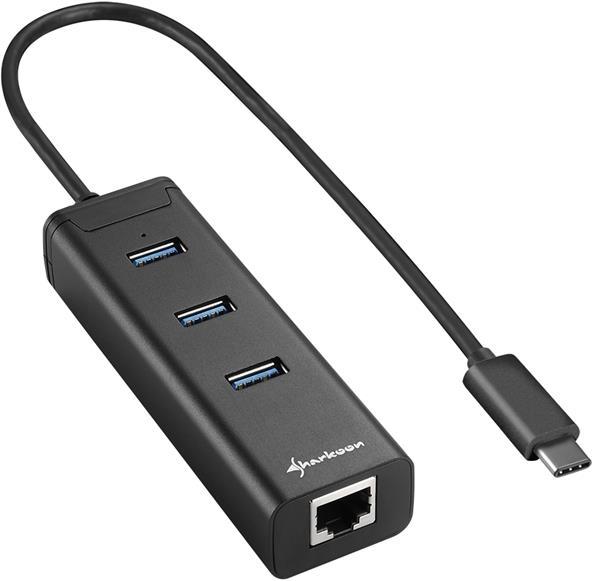 Produktbild Sharkoon Alu Hub (USB-A, 4 Ports)