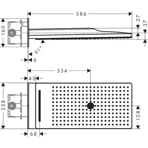 Thumbnail - hansgrohe, Duschbrause, Kopfbr AXOR SHOWERSOLUTIONS 250/580 3jet chrom (3 Strahlarten, 20 l/min)