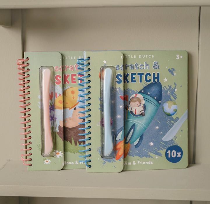 Produktbild Little Dutch Scratchbuch Rosa & Friends