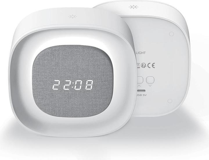 Immagine prodotto Forever Light Wecker mit Nachtlicht LED PURE FNL-03 BJORN weiss quadratisch