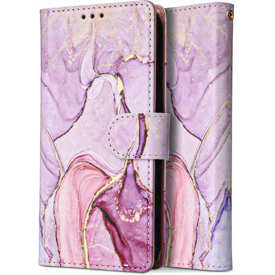 Tech-Protect Kaardivahega mobiiliümbris Galaxy A15 /5G Wallet Marble (Samsung Galaxy A15), Smartphone Hülle, Pink