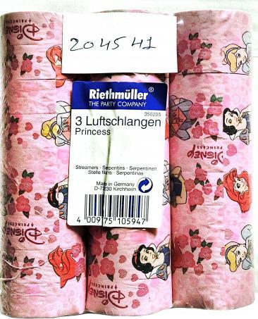 Produktbild Disney Princess Figuren Luftschlangen 3erPack (3 Stk.)