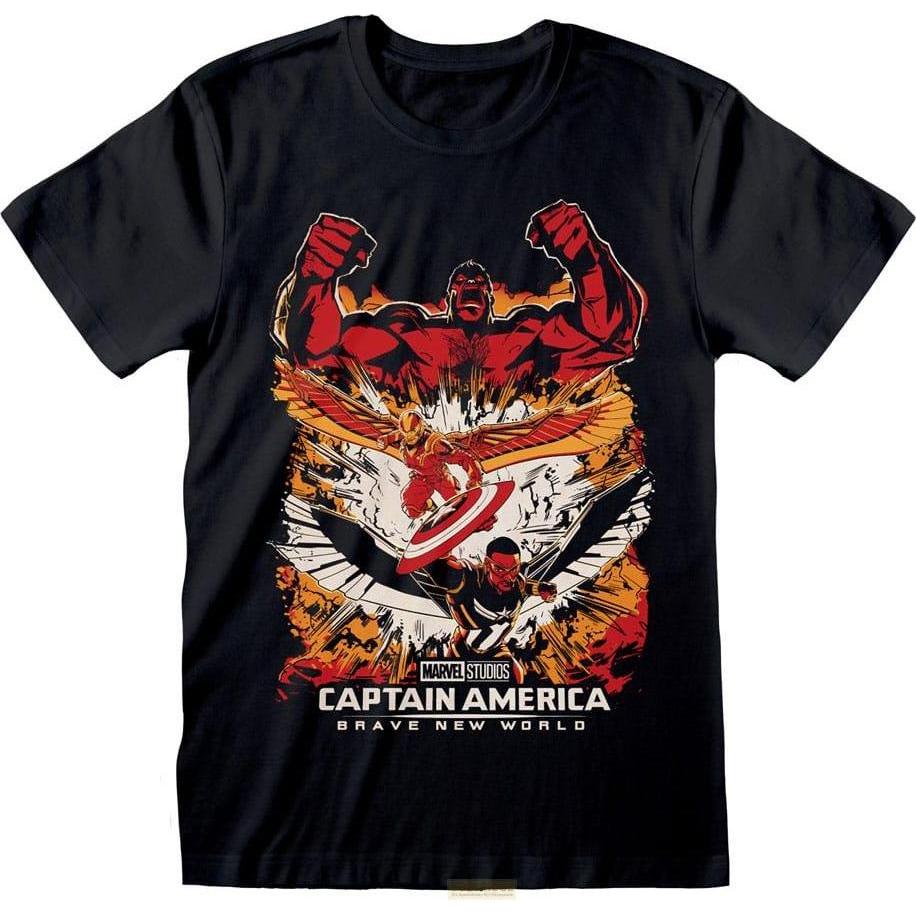 Heroes Inc, Shirt, Captain America Brave New World T-Shirt Montage Grösse L, (L)