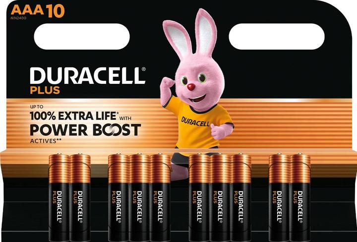 Image du produit Duracell 2er-Set Power Boost Alkaline Batterien Typ AAA / Micro, 1,5 Volt, 2x 10-er Pack (20 pcs, AAA)
