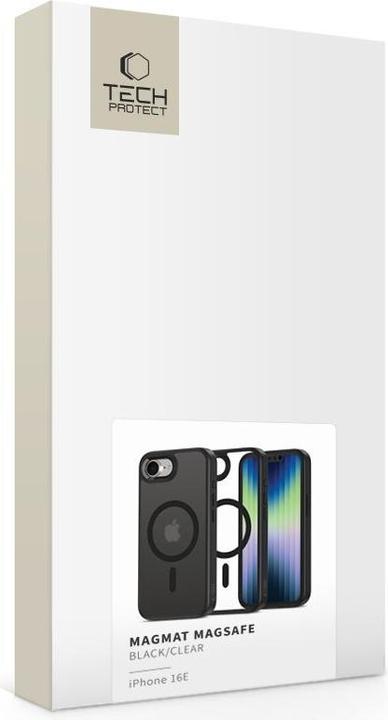 Actual product image Tech-Protect MagMat MagSafe iPhone 16e Case - Black-Transparent (Apple iPhone 16e, Apple iPhone 17e)