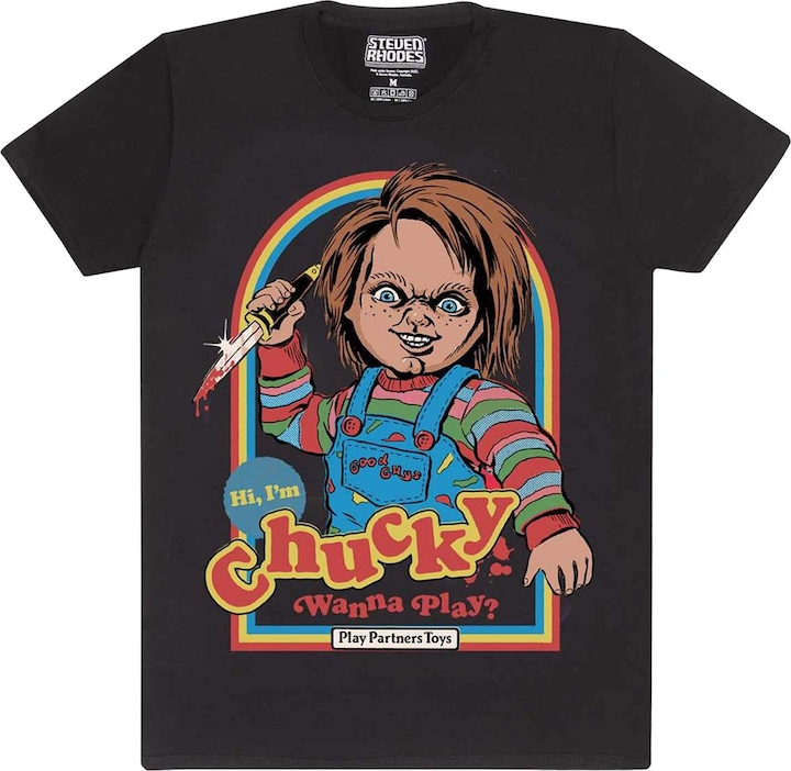 Immagine prodotto Steven Rhodes Wanna Play Maglietta Chucky Adulto Unisex (5XL)