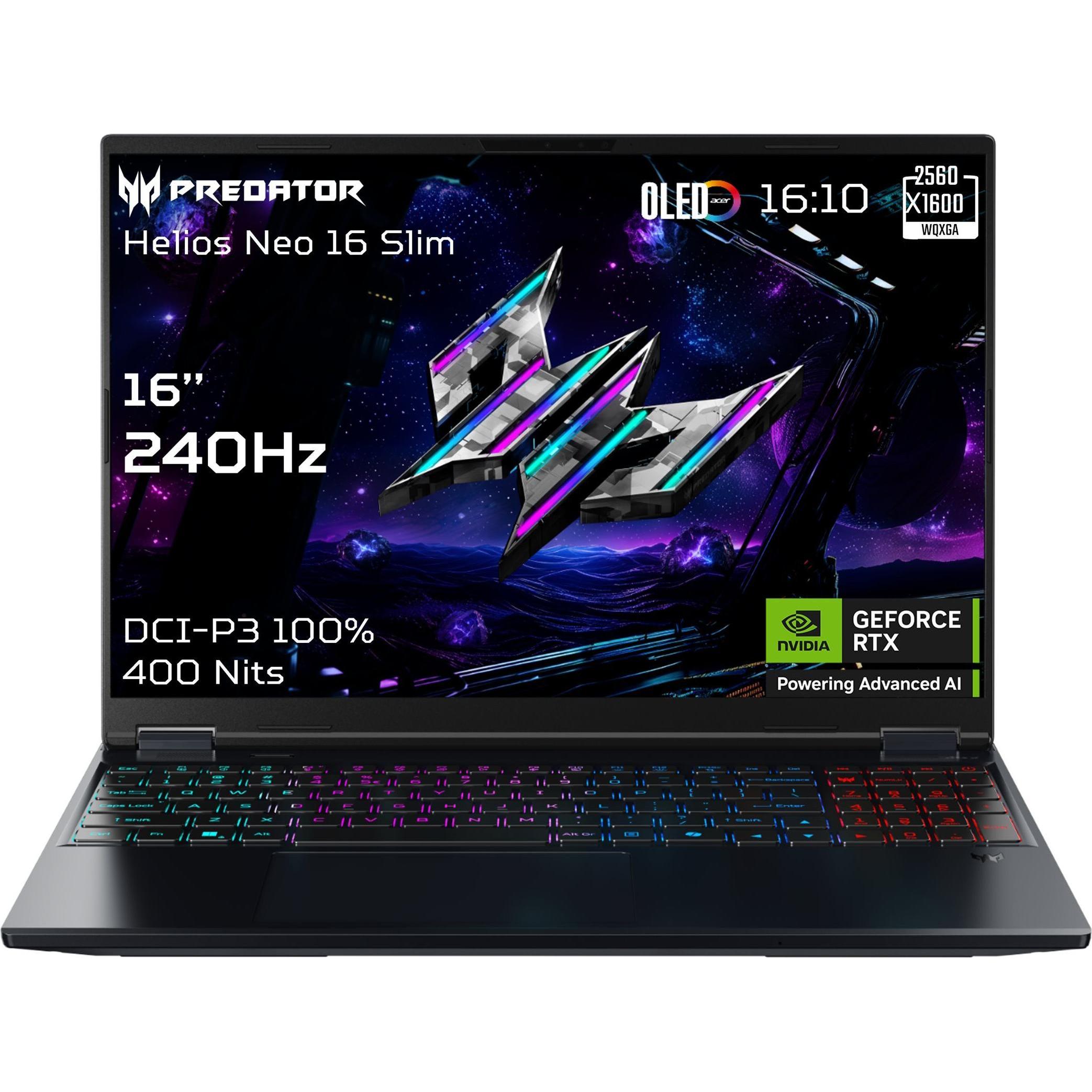 Acer Predator Helios Neo 16S AI OLED, Notebook Ersatzteile, Schwarz