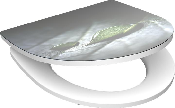 Actual product image Schütte Duroplast toilet seat RAINDROP soft-close mechanism Quick Release 82583 Floral