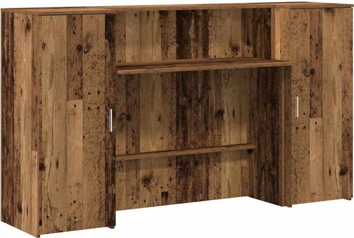 Actual product image VidaXL Reception counter black oak look 180x50x103.5cm wood-based material