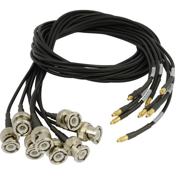 Alldaq zbh. ADQ-CR-MMCXM-BNCM-8x-1m / 8 x Koaxialkabel von MMCX-Stecker auf BNC-Stecker, Länge: 1m (Antennenkabel), Ante...