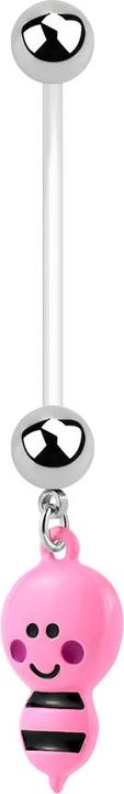 Immagine prodotto Star Piercing Gravidanza di banane con rosa Bine (senza ottone, Acciaio chirurgico 316L, Materiale sintetico)