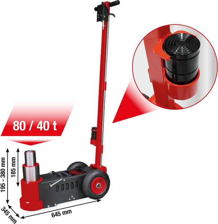 Immagine prodotto KS Tools - performance Lufthydraulischer Wagenheber 80 / 40 t