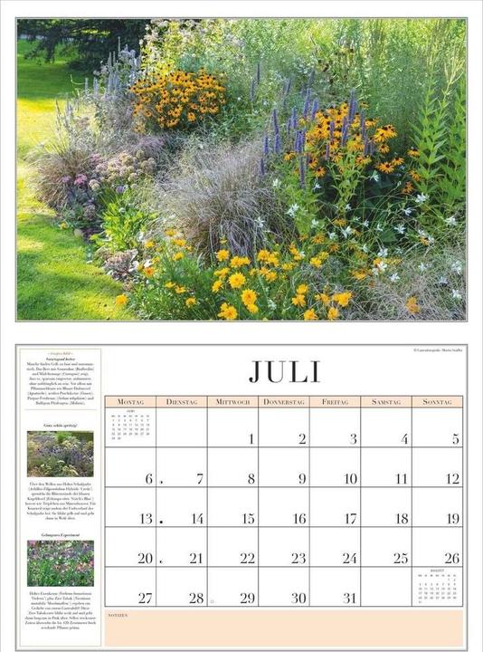 Immagine prodotto Garten-Kalender 2026 - Broschürenkalender - mit informativen Texten - mit Jahresplaner - Format 42 (A3)